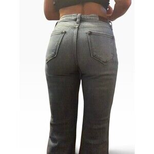 Hidden jeans drop flare split hem 25